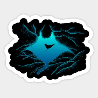 Manta Cave Sticker